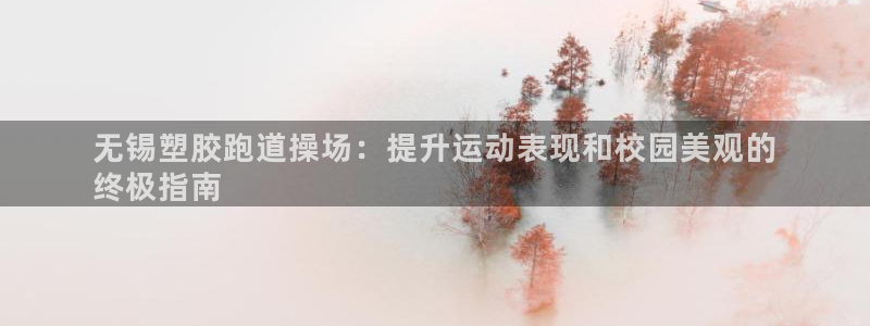 谈球吧打不开了：无锡塑胶跑道操场：提升运动表现和校园美观的
终极指南