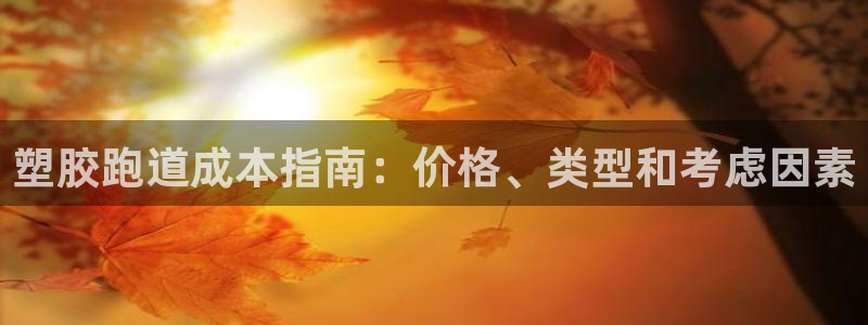 谈球吧体育赛事：塑胶跑道成本指南：价格、类型和考虑因素