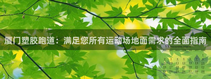 谈球吧APP：厦门塑胶跑道：满足您所有运动场地面需求的全面指南