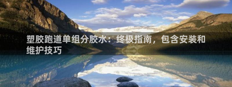 谈球吧咋样：塑胶跑道单组分胶水：终极指南，包含安装和
维护技巧