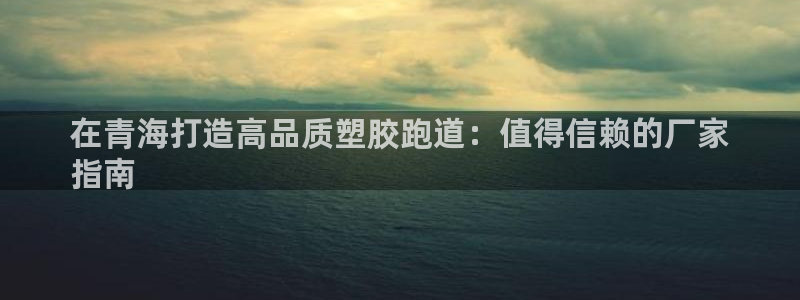 谈球吧出款怎样?：在青海打造高品质塑胶跑道：值得信赖